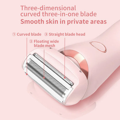 2 in 1 Hair Removal Epilator USB Rechargeable Trimmer Women Body Razor Face Leg Armpit Bikini Hand Pubic Shaver Hair Remover