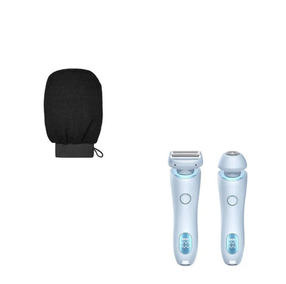 2 in 1 Hair Removal Epilator USB Rechargeable Trimmer Women Body Razor Face Leg Armpit Bikini Hand Pubic Shaver Hair Remover